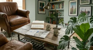 A guide to how linen and glass shades diffuse light from a floor lamp for living room warmth