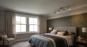 Four-way adjustable bar spotlight ceiling light for bedroom wardrobe area
